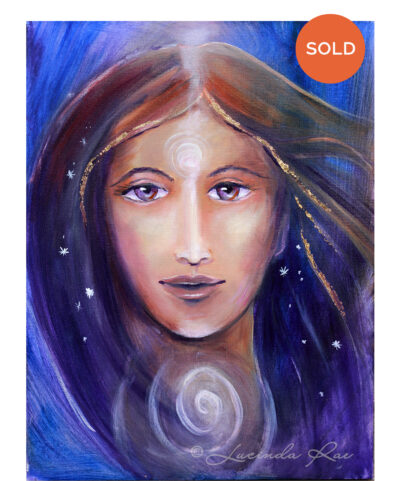 { SOLD } Divine Wisdom, Original Painting by Lucinda Rae, 18" x 24"