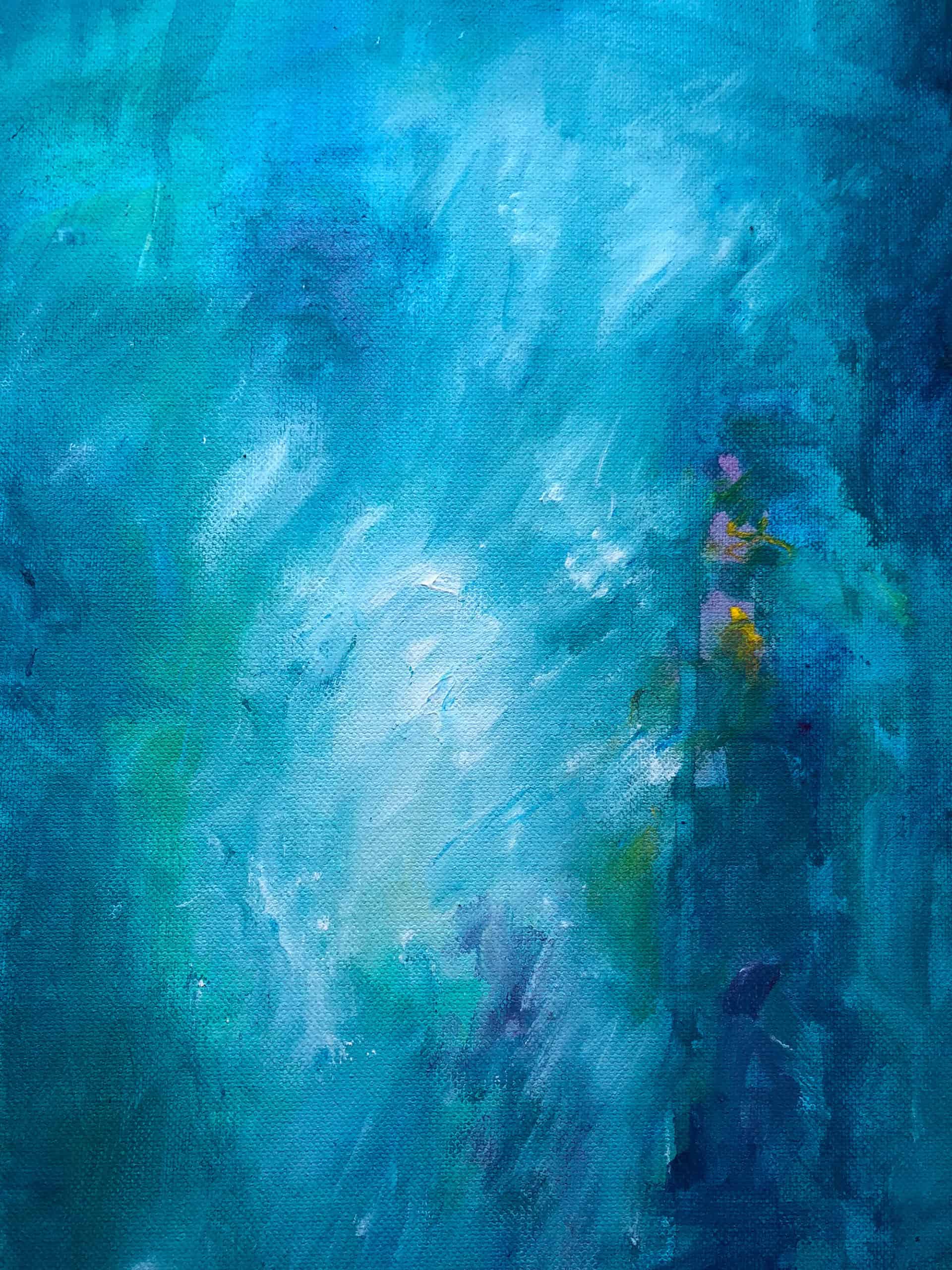 SOLD "Blue Heaven"- 12x24 Original Canvas Painting - Image 4