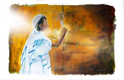 Boy at the Western Wall Art Print