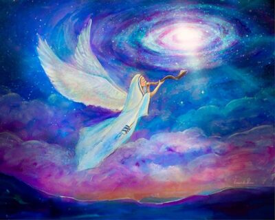 Angel Malach Shofar Art Print